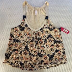 NWT Floral Lace Tank Top XL